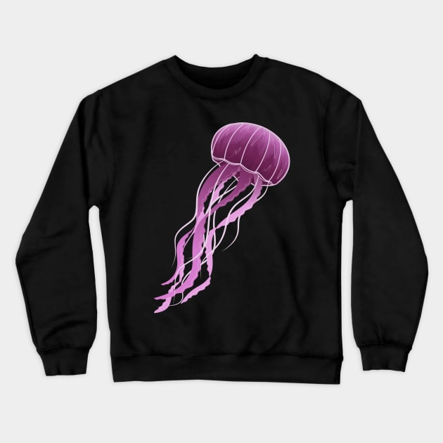 Pink Jellyfish Crewneck Sweatshirt by Pastel.Punkk